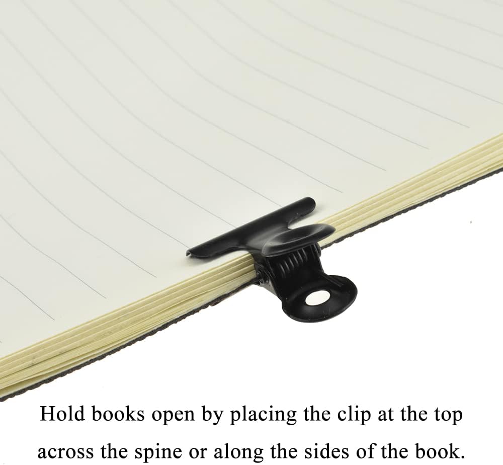 HAHIYO 0.87inch Black Bulldog Clips Metal File Hinge Binder Clips Clamps Save Space Strong Spring Jaws Rock Solid Grip Book Lay Flat Deburred Edge for Hang Photos Wall Grid Dog Food 30PCS