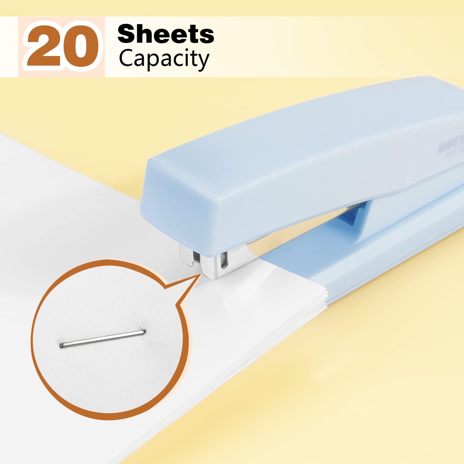 Tamaki Stapler, Office Stapler, Small Staplers for Desk, Blue