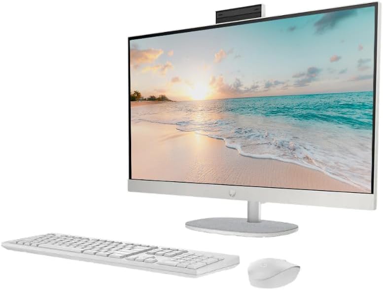 HP 27" FHD Touch-Screen All-in-One Computer, 12-Cores Intel Core Ultra 7, 16GB DDR5 RAM 1.5TB Storage (1TB SSD+512GB Docking Station Set), Windows 11 Pro with Microsoft Office Included, White