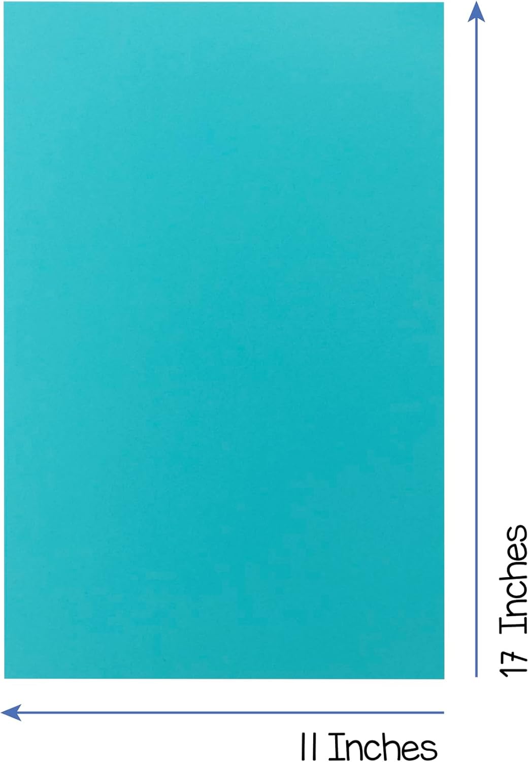 Hygloss Light Blue Bright Colored Cardstock - 11x17-Inch, 50 Sheets, 65 lb/ 176 gsm, Fade-Resistant, Acid-Free Color Card Stock Paper