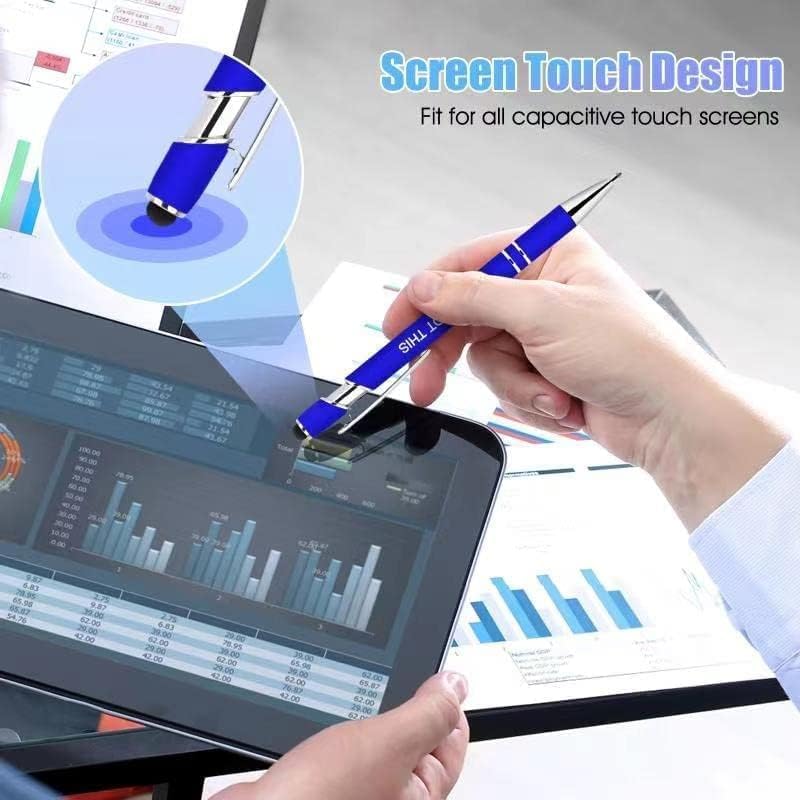 100 Pcs Inspirational Pens - Motivational Ballpoint Bulk Pens with quotes Stylus Tip Gifts for School Coworkers Office Supplies Black Ink