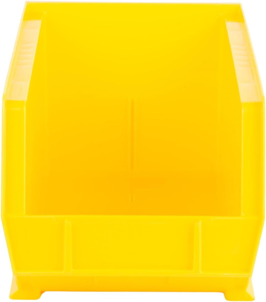Hudson Exchange 15" x 8" x 7" Plastic Stackable Storage Bin and Hanging Container (Yellow, 1 Pack)