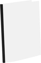 Thermal Binding Clear Covers with Steel Spine –for Thermal Binding Machines – Formerly Unibind – Used in Real Estate, Education and Various Businesses (Black, 160 Sheets Max - 44/Box)