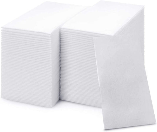 1000 Paper Towels Cloth-Like Hand Tissue Paper Napkins, Disposable Hand Towels for Bathroom Guests, Disposable Face Towel for Guest, Washcloths or Dinner Napkin, Made in USA, White