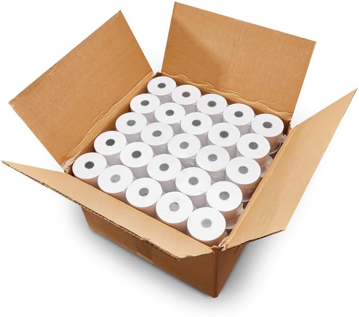 (50 Rolls) 2 1/4 x 150 ft White Adding Machine Tape Paper Rolls Premium One Ply Register/Adding Machine/Calculator Paper Rolls Printing Calculator 10 Key
