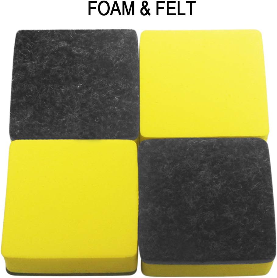 40 Pack Magnetic Whiteboard Dry Eraser Dry Erase Erasers Bulk Chalkboard Eraser Cleaner for Classroom, Office (2 x 2 inch, Yellow)