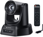 Wireless Conference Room Webcam, Church Live Streaming 20X USB 1080P 60fps PTZ Camera for Worship Services Online Conference, Works with Zoom, Skype OBS Easy to Set Up