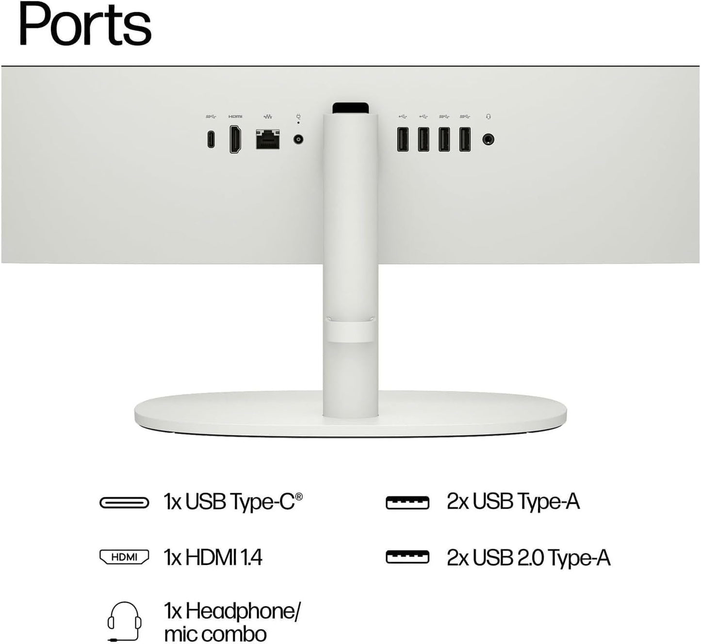 HP 2025 New 22 Inch All-in-One Desktop Computer • 20GB RAM • 512GB PCIe SSD • Intel CPU • Ultra-Quiet Design • Microsoft Office Trial • Wi-Fi 6 • White KB & Mouse • WOWPC Recovery USB • Windows 11