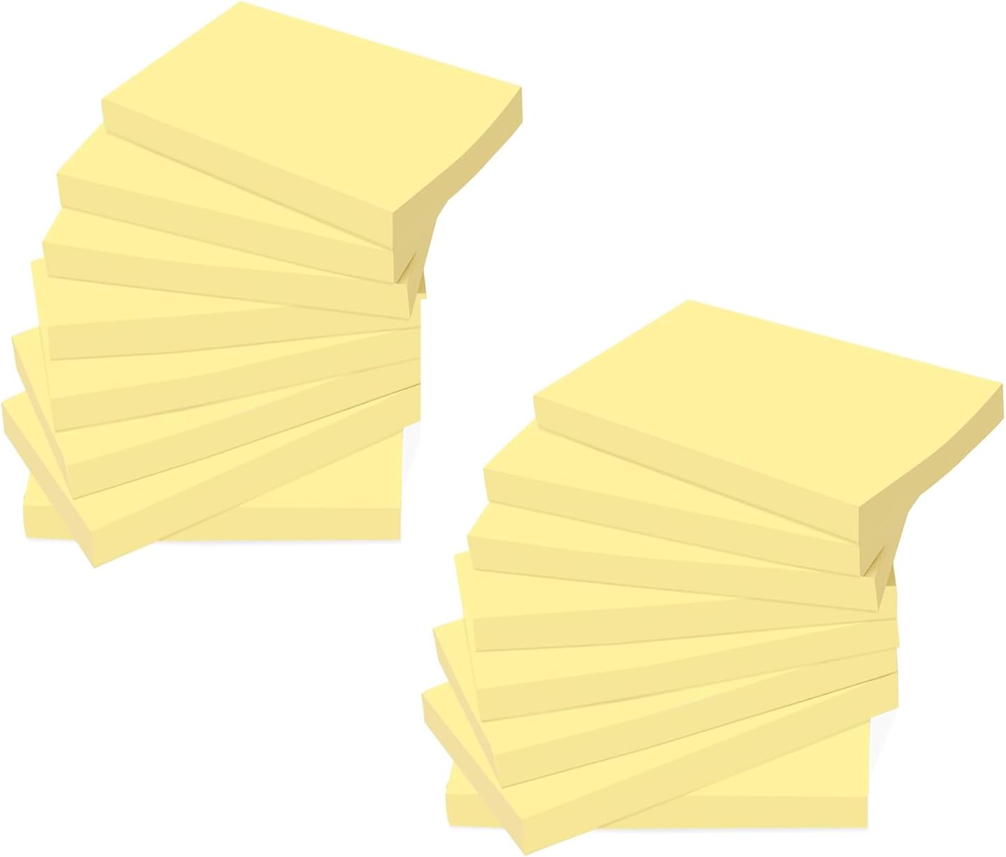 2 x 1.5in Sticky Notes Mini, Yellow Sticky Notes,1600pcs Notes Pads Small Memo Pads,100 Sheets/Pad Strong Self-Stick Pads, Bulk Tiny Pads Easy to Post Notes for Home, Meeting(16Pack)
