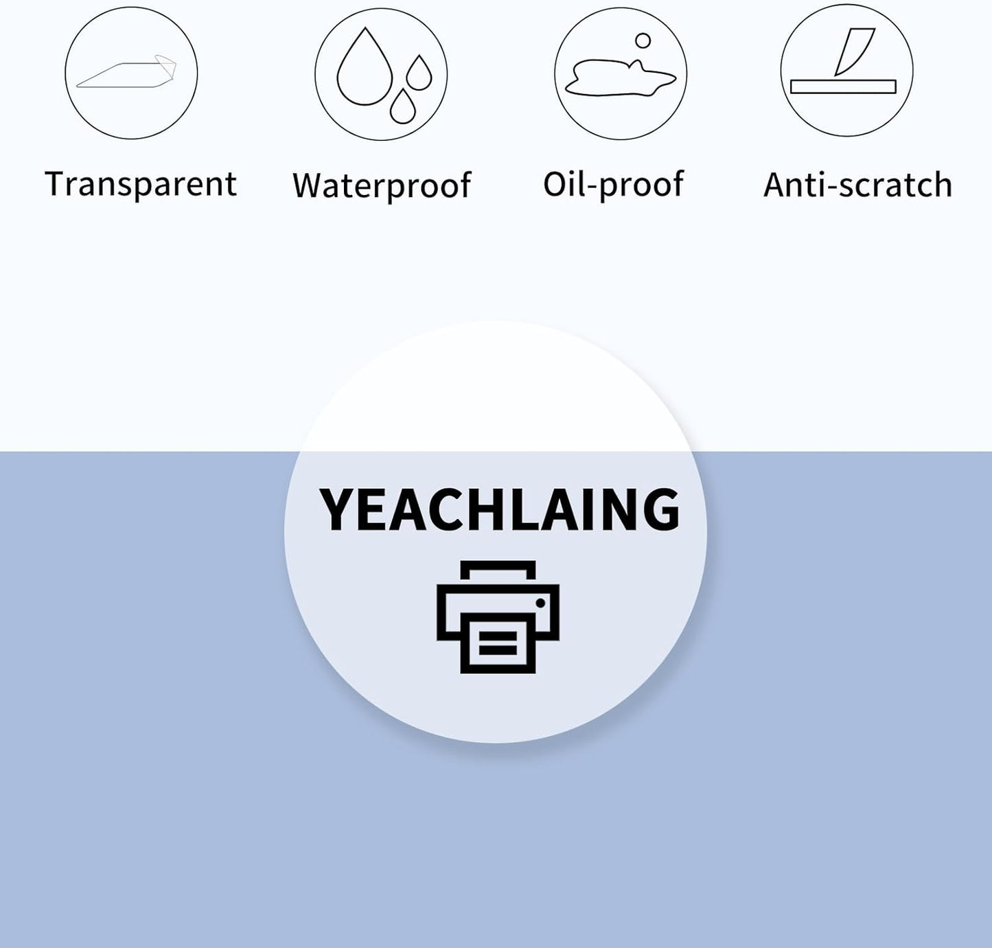 1.5" Transparent Thermal Label Stickers,Waterproof Thermal Printer Sticker Labels for Gift Wrapping, Self-Adhesive Name Price Tag DIY Custom Logo Design (500 pcs)