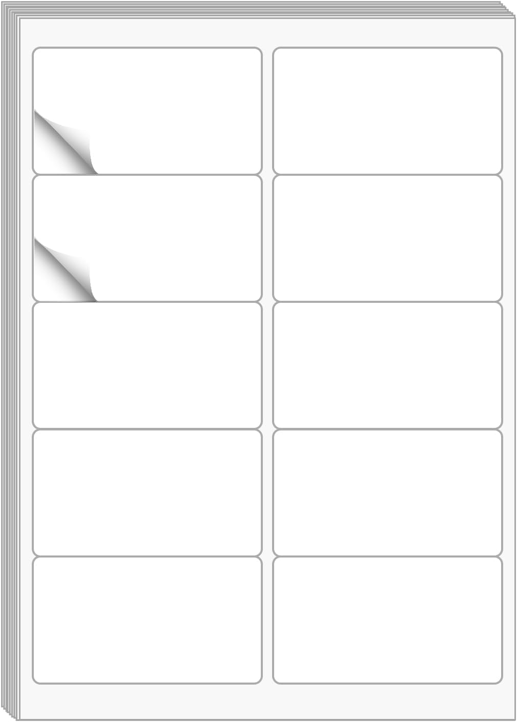 2000 Sheets 10 up Labels, 2" x 4" Sticker Printer Paper for Laser/Inkjet Printer, Mailing Blank Labels, Self Adhesive Customizable