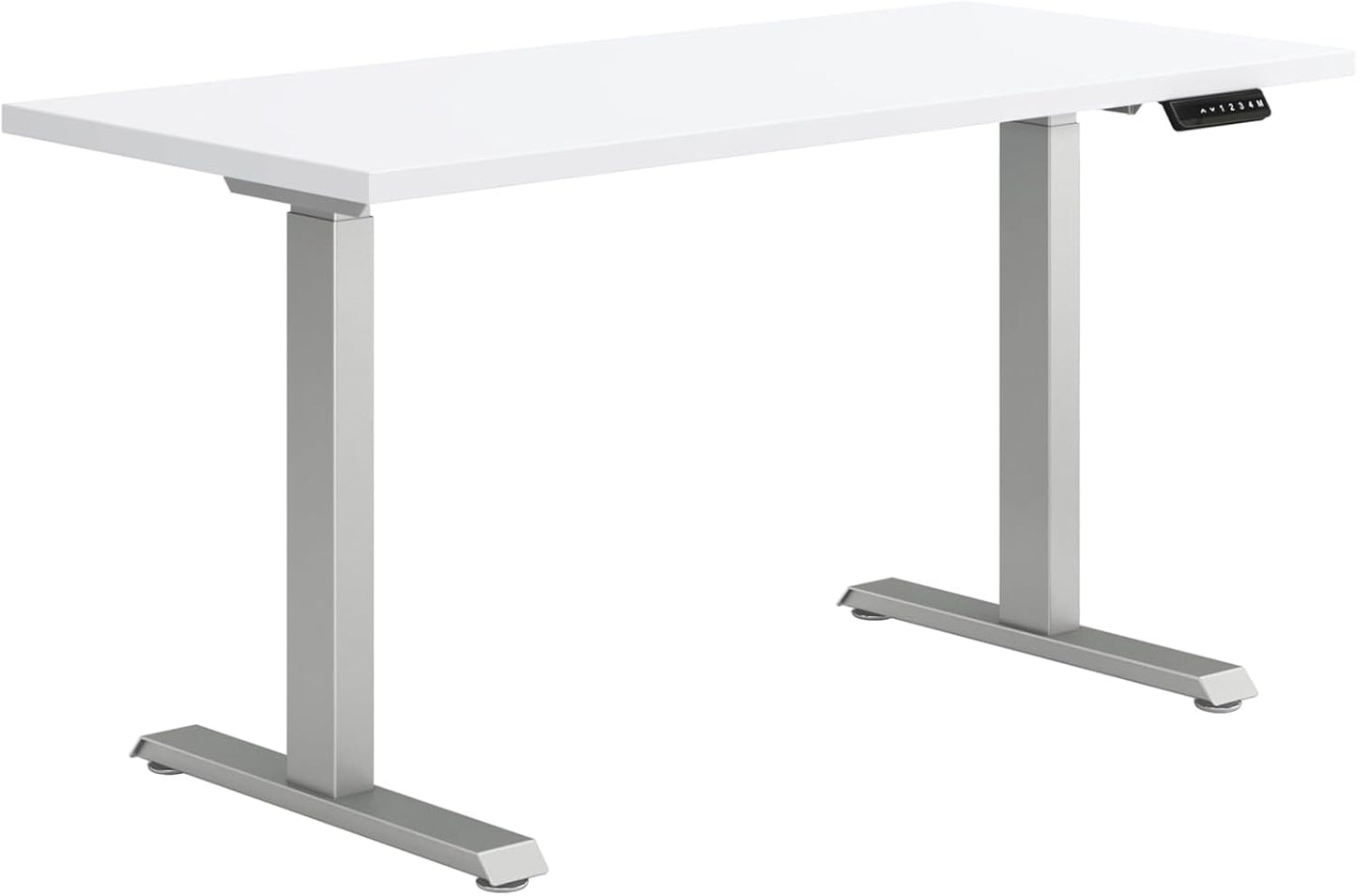 HON Coze Electric Standing Desk Adjustable Height, Coordinate Height Adjustable Desk, 54", White Top, Silver Base