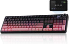 EPOMAKER X Aula F108 PRO Wireless Gaming Keyboard with Screen, 8000mAh Battery, 104 Hot-Swappable and Programmable Keys and Knob, RGB Backlight, for Mac/PC/Android (Pink Gradient)