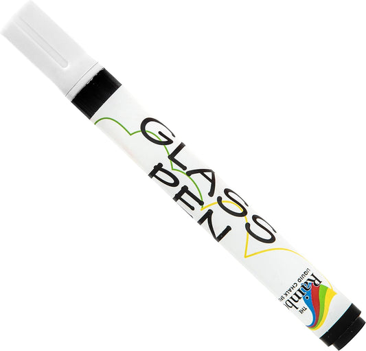 Glass Pen Window Marker: Liquid Chalk Markers for Glass, Car Marker or Mirror Pen with Washable Paint - Car Windows, Storefront Window, Wedding, Parade, Party & Holiday Decorations (White, Fine Tip)