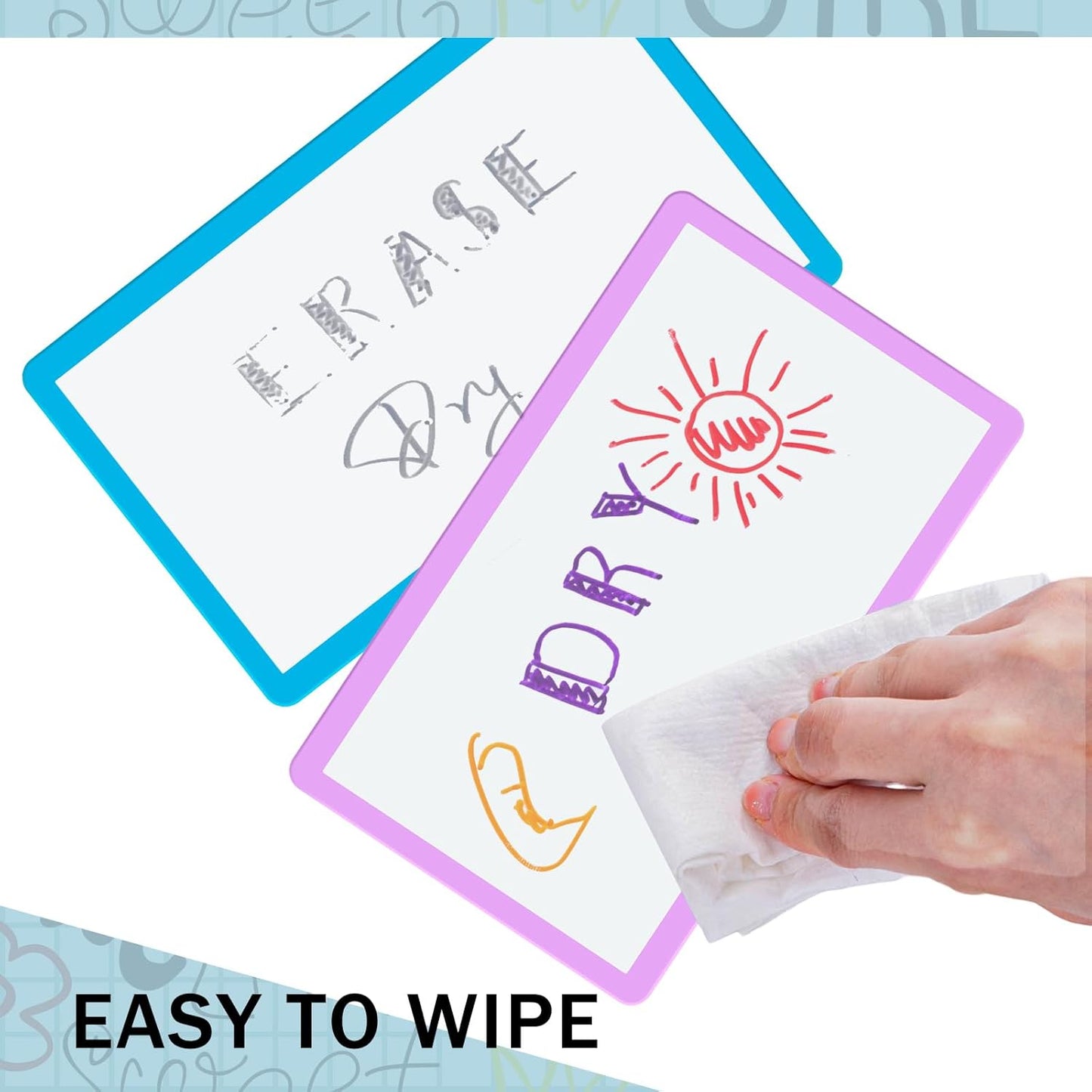 Harloon 100 Pcs Dry Erase Index Cards 3 x 5 Inch Laminated Reusable Dry Erase Note Cards Sheets for Office to Do List (Multicolored)