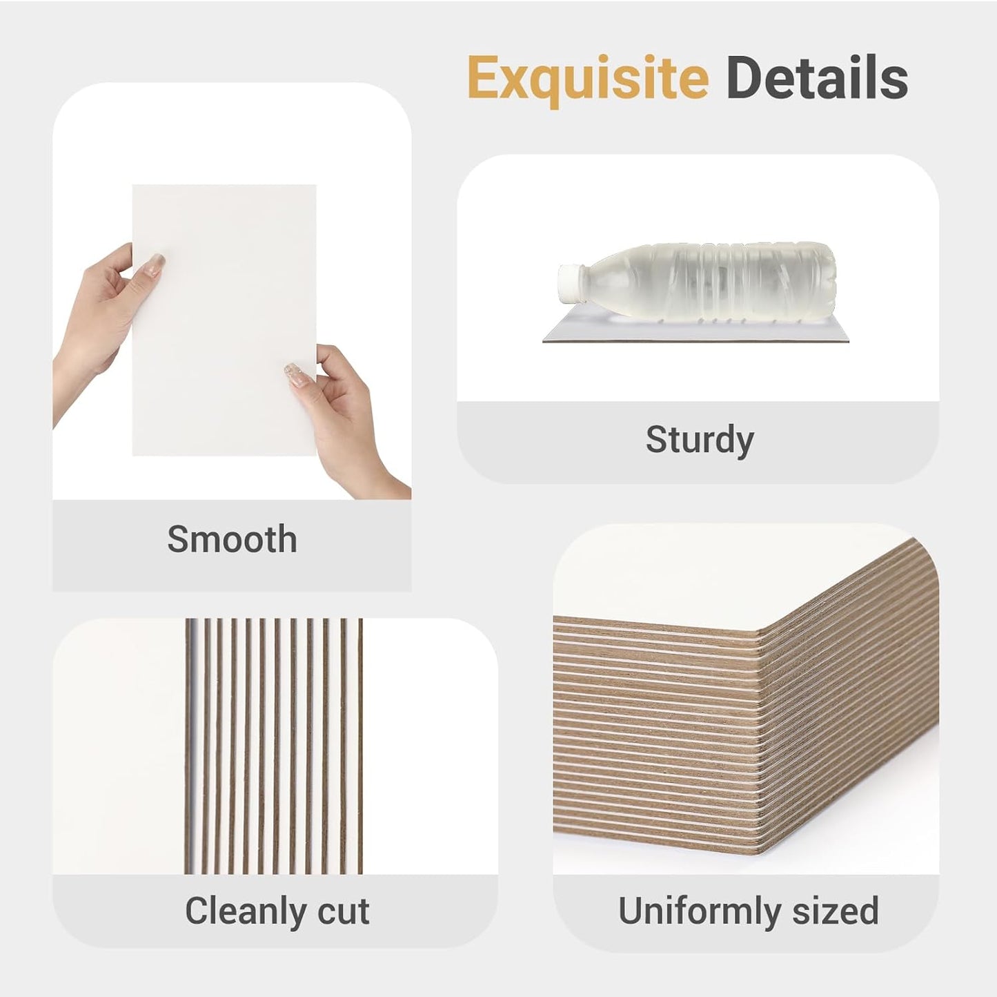 25 Pcs Book Board, Binder Board, Cover Board, Heavy Duty Chipboard for Book Binding, DIY Cardboard (White, 9 x 12 Inch 80PT)