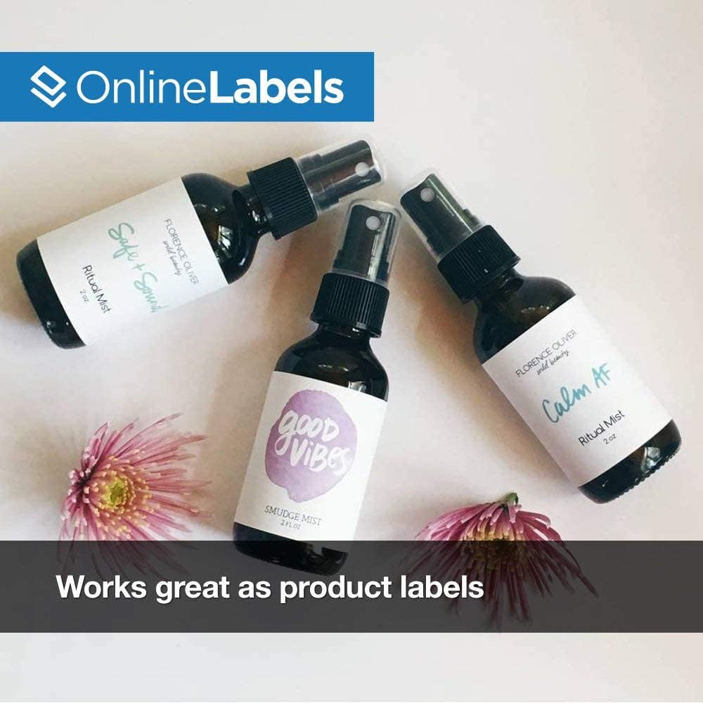 4 x 2 Rectangle Mailing Labels - Permanent, White Matte - Address, Shipping, Gift - Pack of 100 Labels, 10 Sheets - Inkjet/Laser Printers