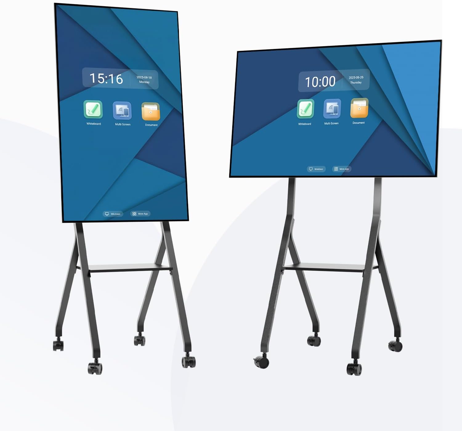 TIBURN FLIP HUB 55" S2 Android 13.0 4K UHD Rotating Smart Board | Digital whiteboard, Ideal for Hybrid Work, Interative Conference and Classroom Electronic Presentation Board with Flip Mobile Stand