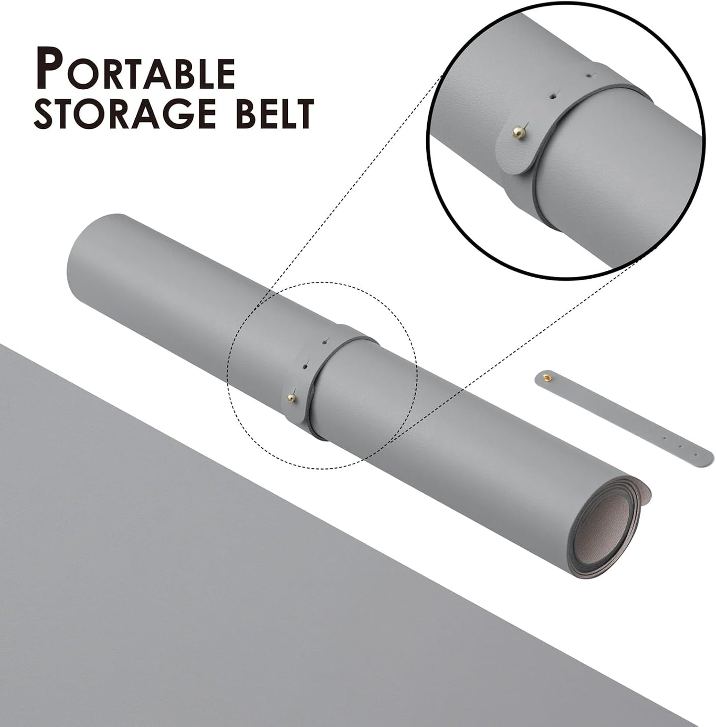 HOMIEAZICOZI Leather Desk Mat - Non-Slip PU Pad for Office and Home Organization Accessories Ideal Large Mouse Mats on Top of Desks (Dark Gray,36''x 17'') (DPD-DGr-L)