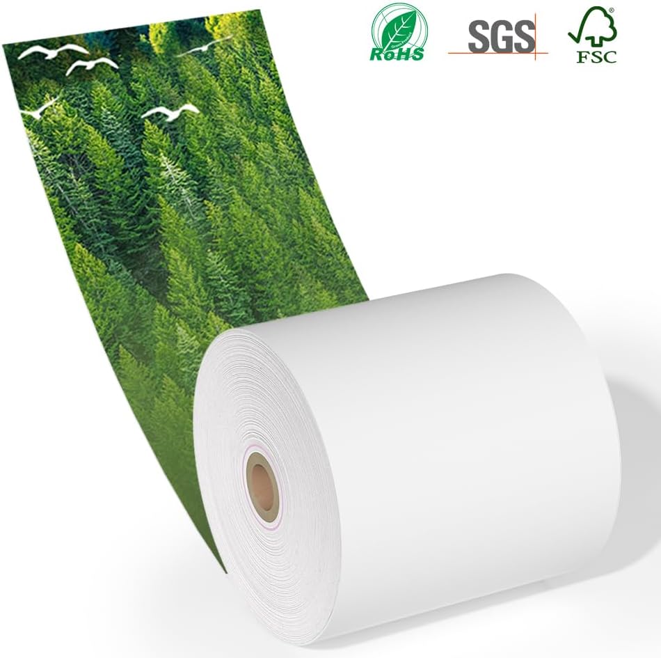 15 Rolls 3 1/8 x 230 Thermal Paper Receipt Rolls 55 GSM Premium Quality Thick paper For POS Cash Register BPA Free-Methdic
