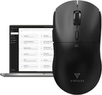 Virtusx AI Mouse, Jethro V1 – AI Voice & Audio Recorder, Note Taking Mouse for Computer & Laptop with Centralized AI Software, AI Writing Tools, Voice Typing, Transcribe, Translate & Summarize