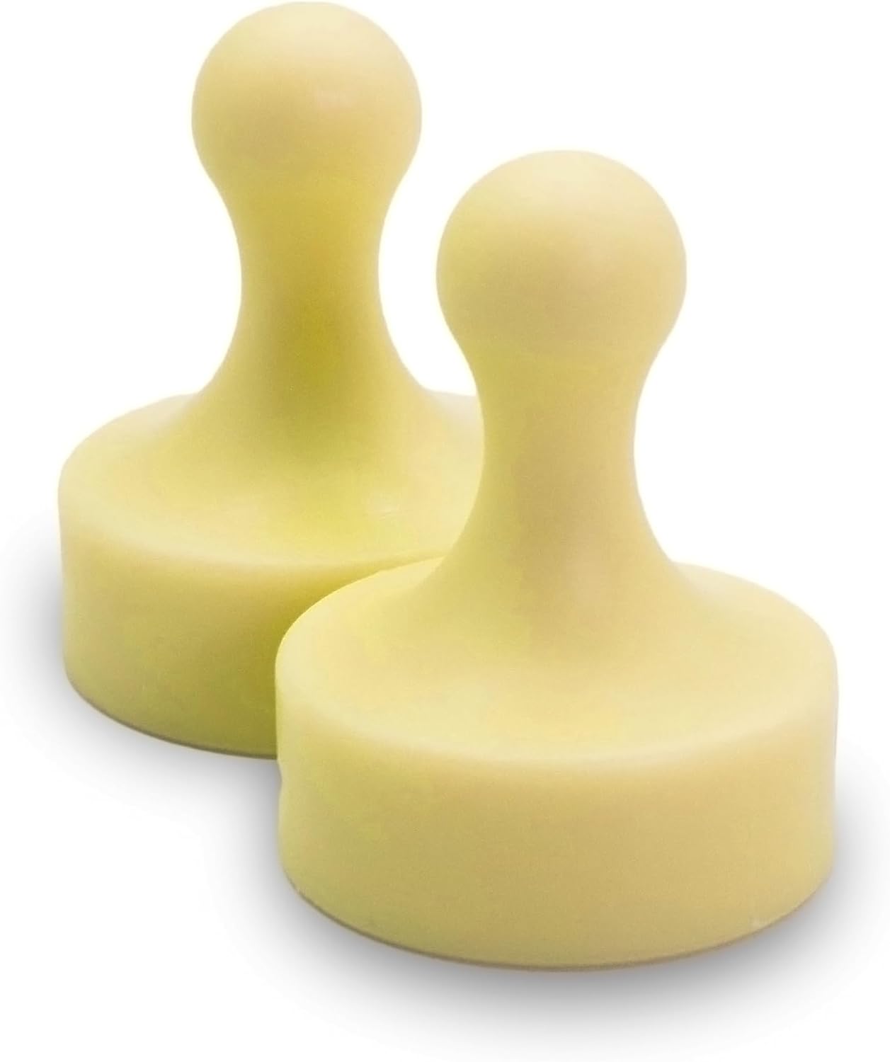 GLASSBOARD STUDIO Powerful Neodymium Magnets, Pawn-Shaped - Strong Fridge/Refrigerator and Whiteboard Magnet, Ideal for Office, Kitchen, Crafts - Rare Earth, Heavy Duty (2, Lemonade Yellow)