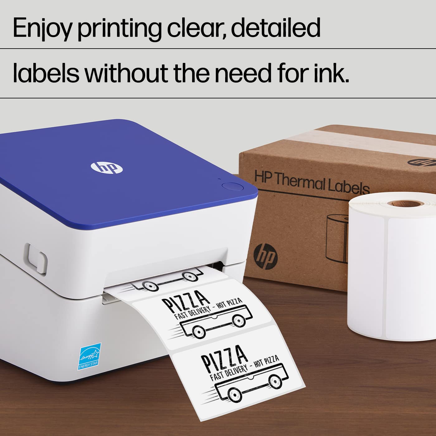 HP 4” x 2” Direct Thermal Shipping Labels, 2 Rolls, 735 Sheets per Roll, Multipurpose Thermal Labels for Personal or Business Use, Compatible with HP and Other Thermal Label Printers, White