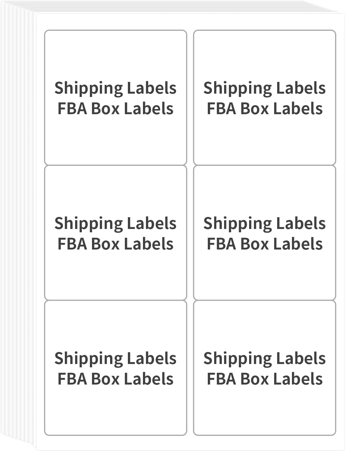 FungLam Printable Sticker Paper, 3-1/3" x 4" Shipping Address Labels 180 Blank Mailing Labels for Laser & Inkjet Printers, 6 per Page Label Stickers, 30 Sheets