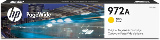 HP 972A PageWide Yellow Ink Cartridge for HP Printers | Works with Printer Series: 452, 477, 552dw, 577 | L0R92AN