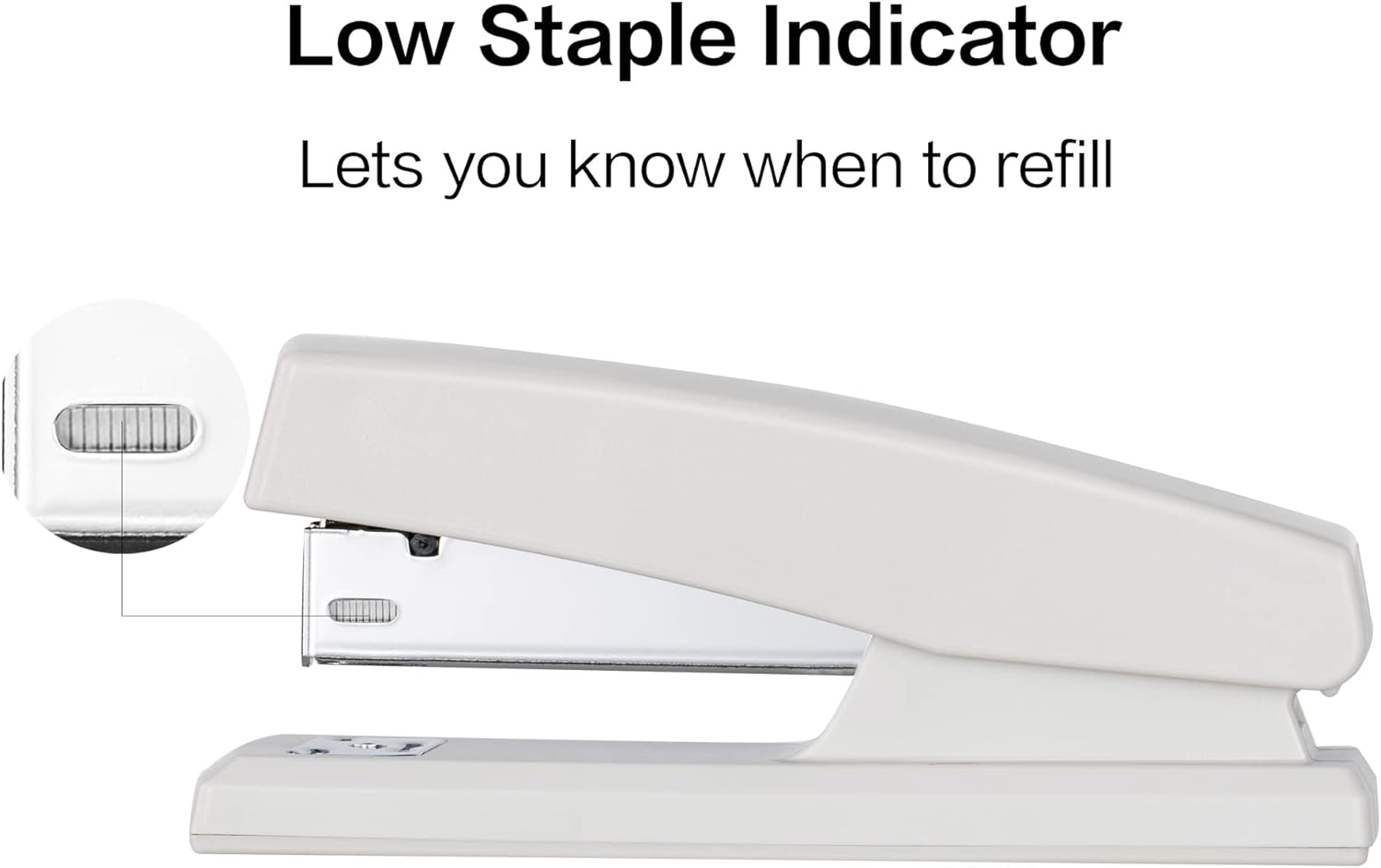 Deli Stapler, Desktop Staplers with 640 Staples, Office Stapler, 25 Sheet Capacity, White