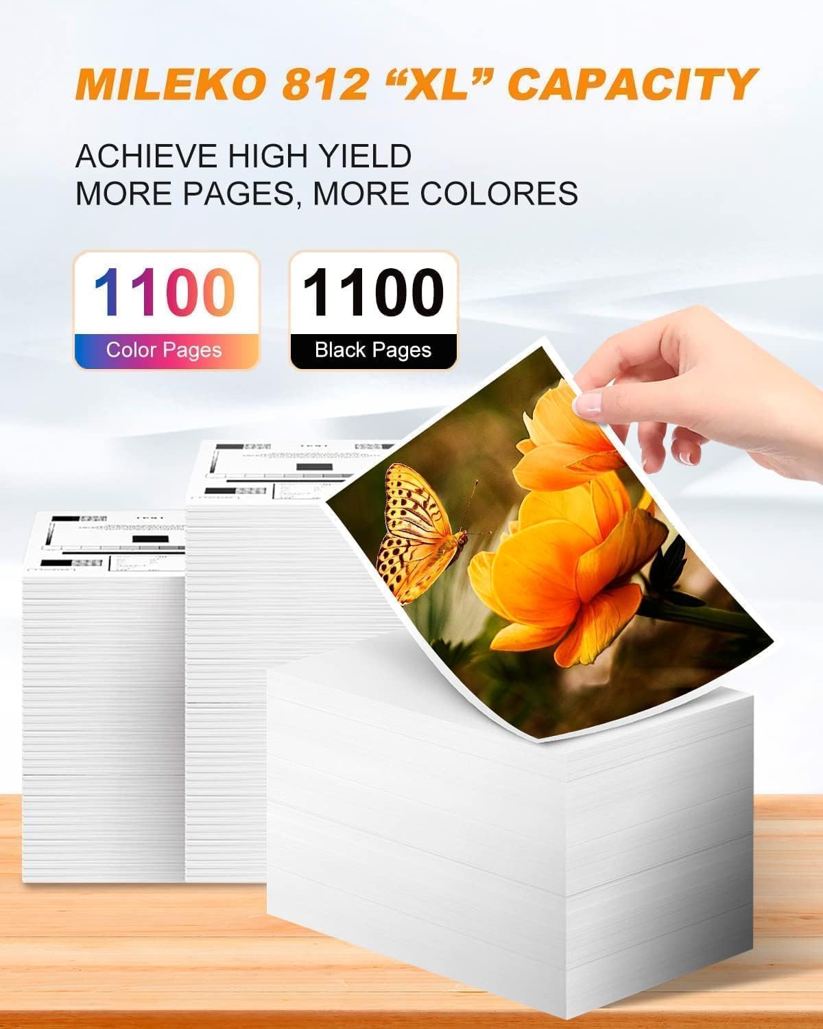 812XL Ink Cartridge Epson Remanufactured Replacement for Epson 812 812XL Ink Cartridges Combo Pack for Epson 812 XL T812XL Work for Workforce Pro WF-7840 WF-7820 WF-7310 EC-C7000 Printer（4 Pack）