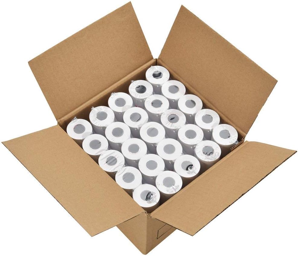 2 1/4 Thermal Paper 50 Rolls for Credit Card Machine POS Cash Register Receipt Paper Roll 1-Ply Bond(2-1/4 inchx 165 feet)