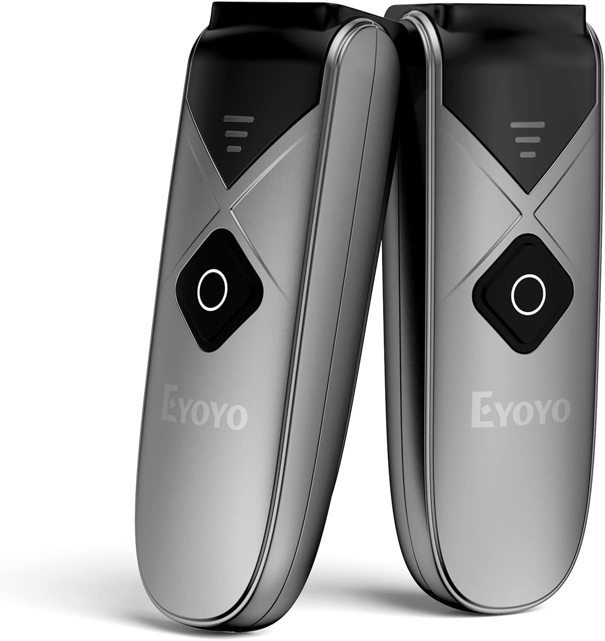 2-Pack Eyoyo Mini QR 2D&1D Bluetooth Barcode Scanner Portable Wireless Barcode Reader with USB Wired/Bluetooth/ 2.4G Wireless Connection for Phone, Android, Tablet, Laptops