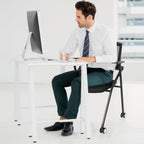 50 Pack Conference Room Chairs with Wheels and Sliding Armrest,Foldable Nesting Chair for Office School Church Waiting Room Black