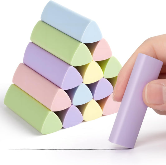 15 Pack Pencil Erasers, Colored Eraser for Kids Cute Orradores Escolares Eraser for School Office Art Erasers for Drawing