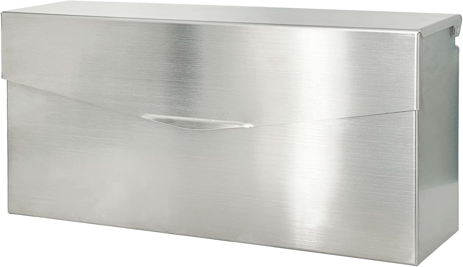Pochar Rainproof Stainless Steel Mailbox for Walls, Heavy Duty Wall Mounted Mailbox - 14.75'' x 3.75'' x 7'' Rust Proof Steel Dropbox with Rainproof Design(Silver)