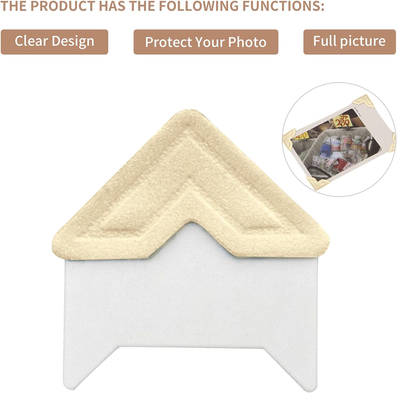 GOONAVI 10 Sheets 240 Pcs Shiny Gold Acid-Free Photo Corners, Self-Adhesive Mounting for Wedding Scrapbook Supplies, DIY Photo Album, Journal, Guest Book, Memory Book