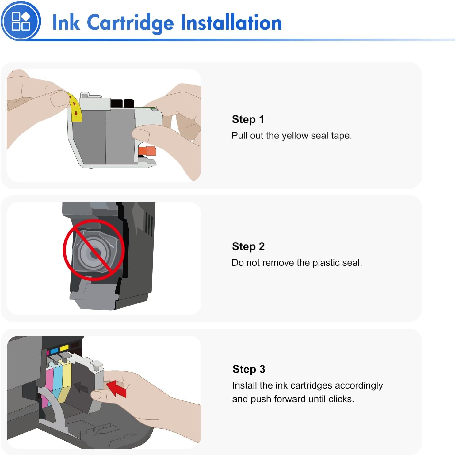 LC401 LC401XL MFC-J1010DW Ink Cartridges for Brother Printer LC 401 401XL for MFC-J1010DW MFC-J1170DW MFC-J1012DW MFC-J1800DW MFC J1010DW - 4 Pack High Yields Black Cyan Magenta Yellow