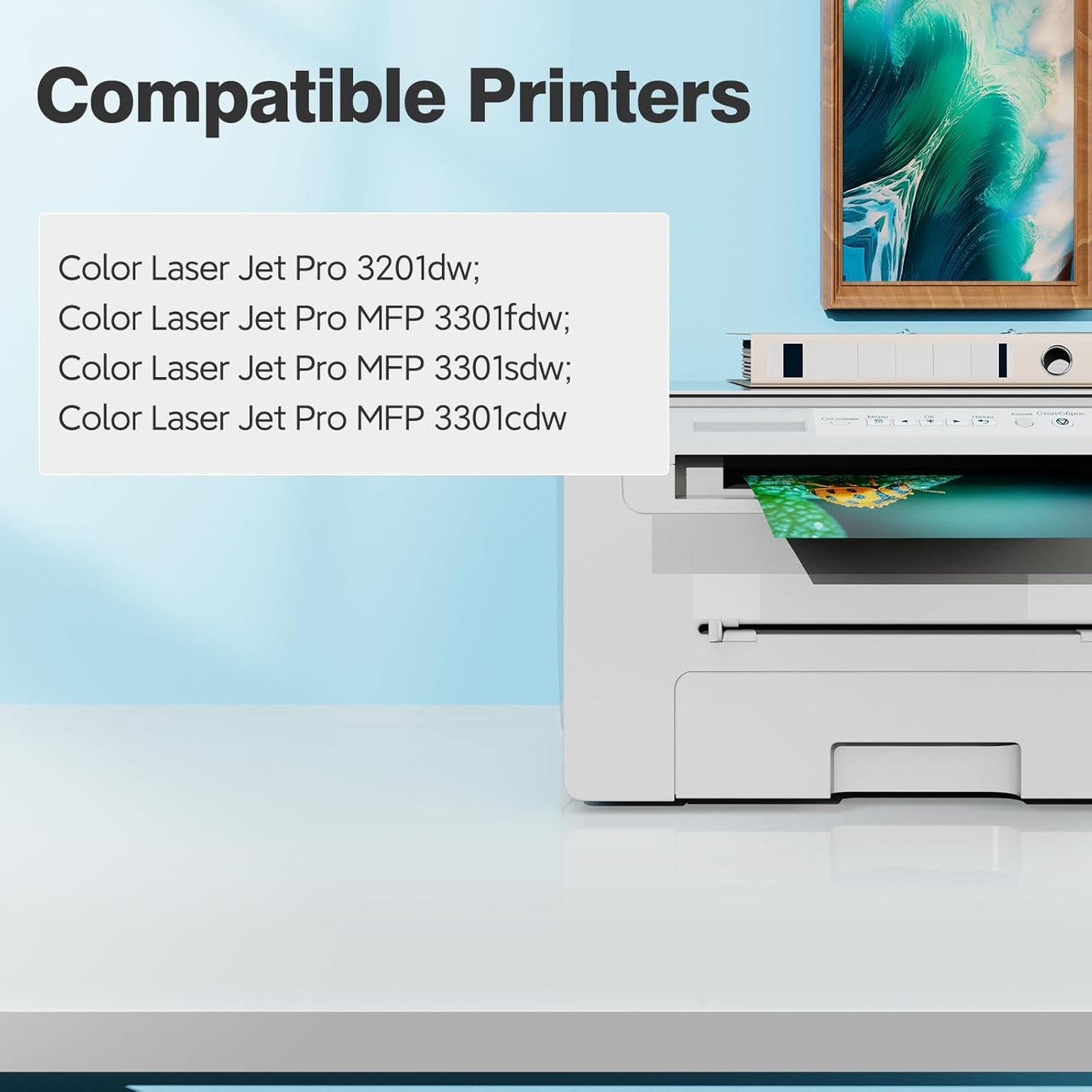 218X Toner Cartridges 3301fdw 3201dw for HP 218X 218A toner Cartridge 4 pack, 3301fdw 3201dw 3301sdw Toner Cartridge, HP218X HP218A 218 Toner for Color Laser Jet Pro MFP 3301fdw 3201dw 3301sdw 3301cdw