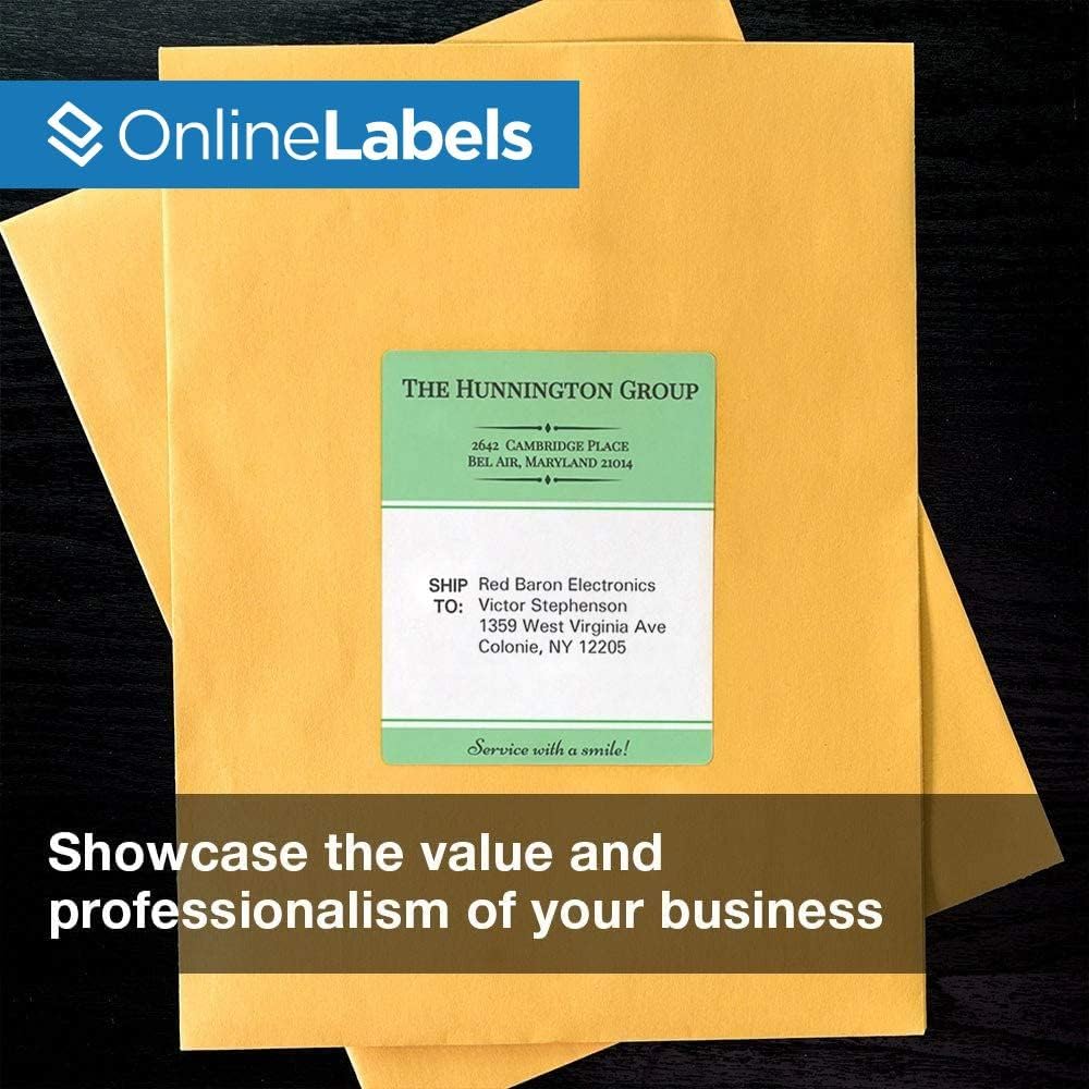 4 x 5 Rectangle Mailing Labels - Permanent, White Matte - Shipping, Wine, Product - Pack of 4,000-1,000 Sheets - Inkjet/Laser Printers - Online Labels