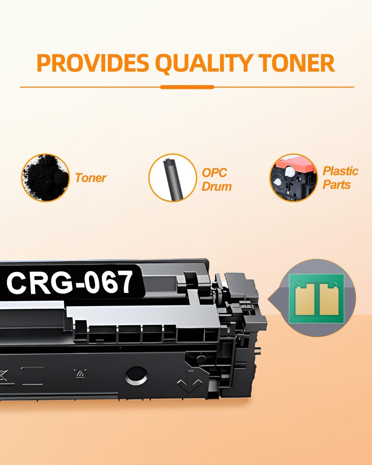 067 Toner Cartridges Set Compatible with Canon 067 067H Toner cartridges for Canon imageClass LBP633Cdw, LBP632Cdw, LBP631Cw, MF651Cw, MF653Cdw, MF654Cdw, MF655Cdw, MF656Cdw (067, 4 Pack)