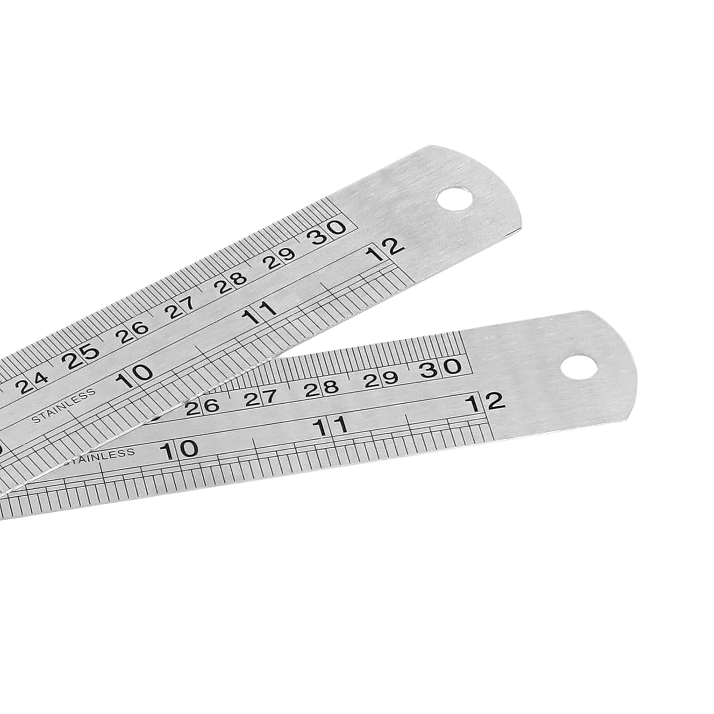 25 PCS 12 Inch Stainless Steel Ruler Bulk,Straight Edge Metal Rulers with Inch and Metric Scale for Measuring