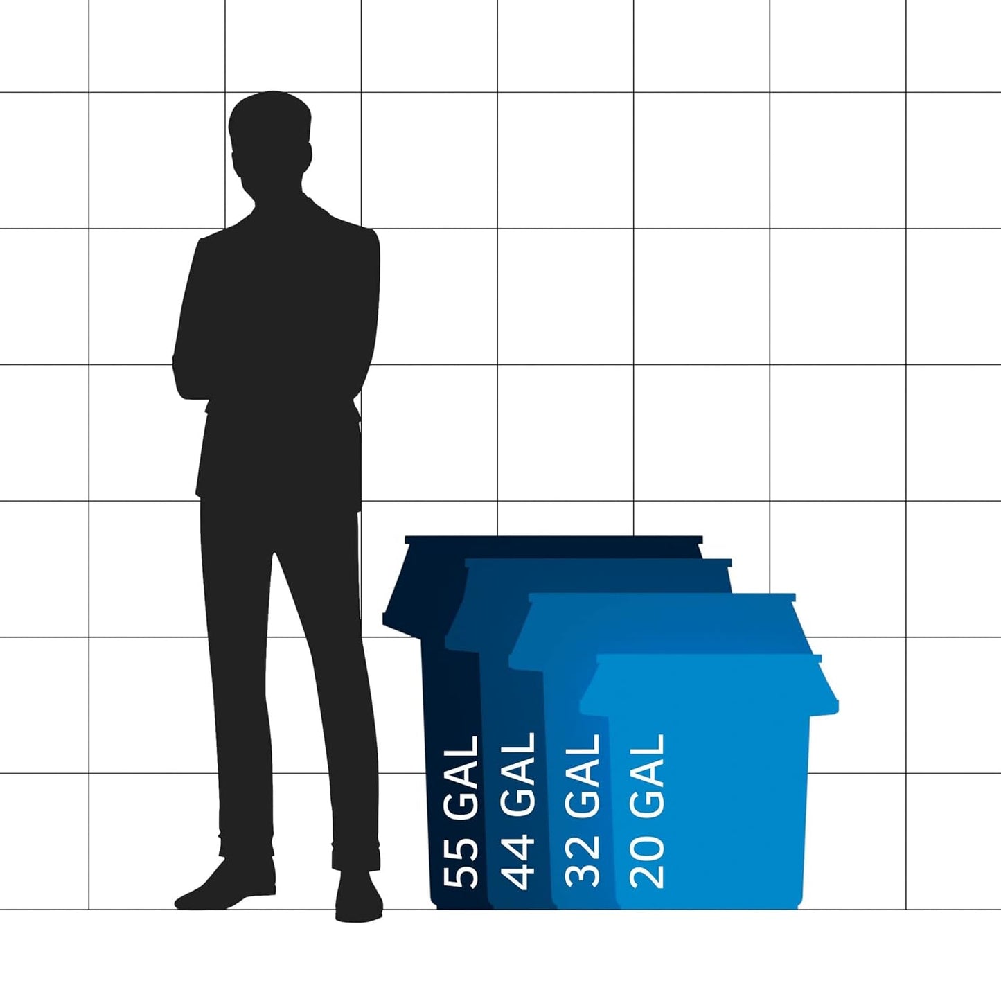 20 Gallon White Round Commercial Trash Can