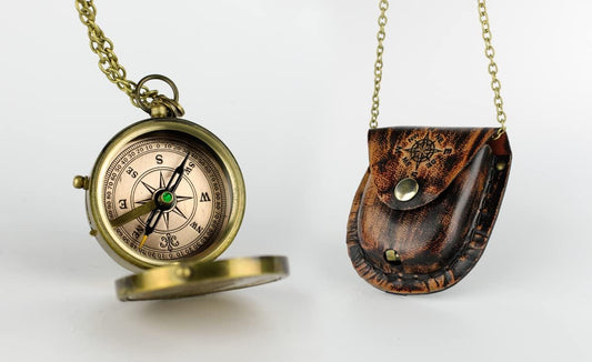 Handmade Antique Vintage Brass Compass | Exquisite Nautical Compass | Home Decor | Pocket Compass Gift for Every Occasion | Super7One