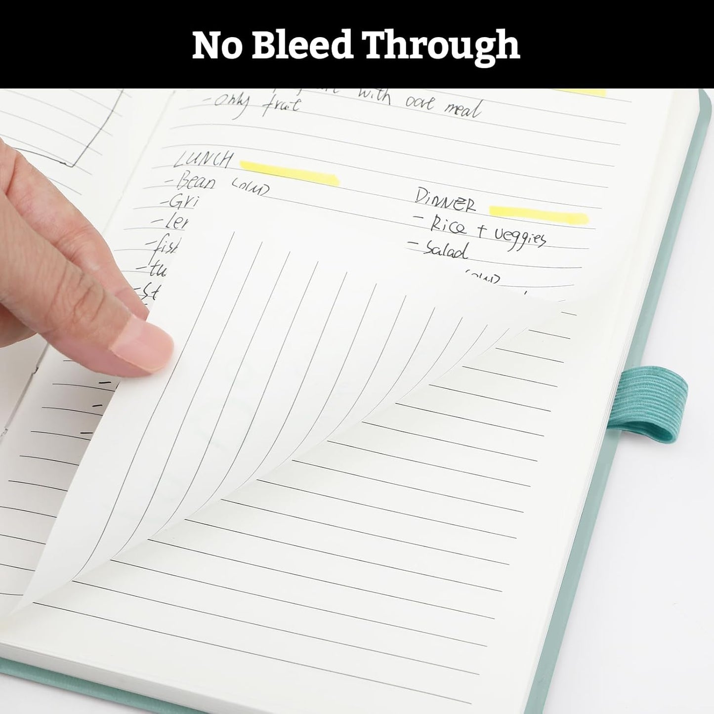 Hardcover Lined Bullet Dotted Journal Notebook, A5 140 192 Pages 100 120Gsm Paper College ruled for School,Work,Travel,and Daily Planning，5.7''*8.3'' (6, Light Green, A5 Lined)