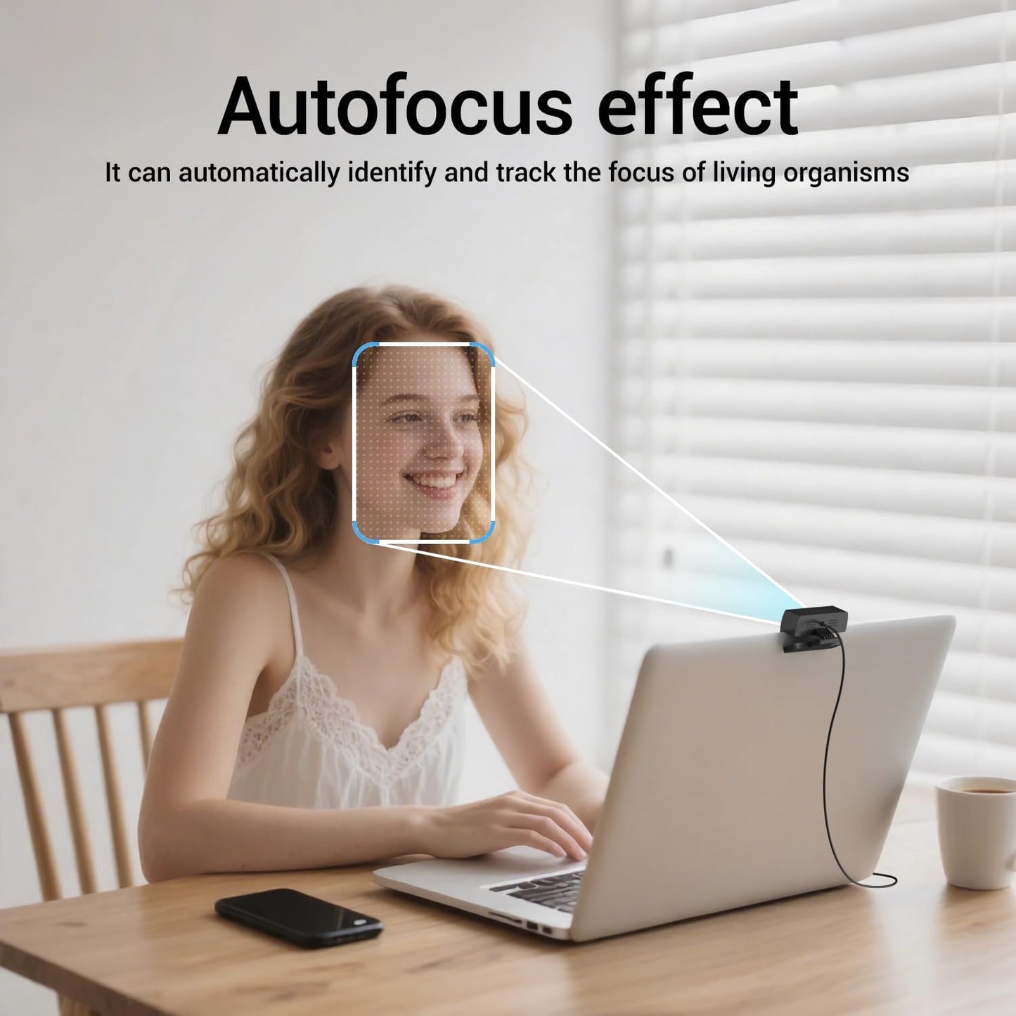 2K Webcam,Webcams for PC, AutofocusNoise Cancellation,Plug & Play USB Web cam for Laptop, Desktop, PC, Mac, Zoom, Skype, Streaming