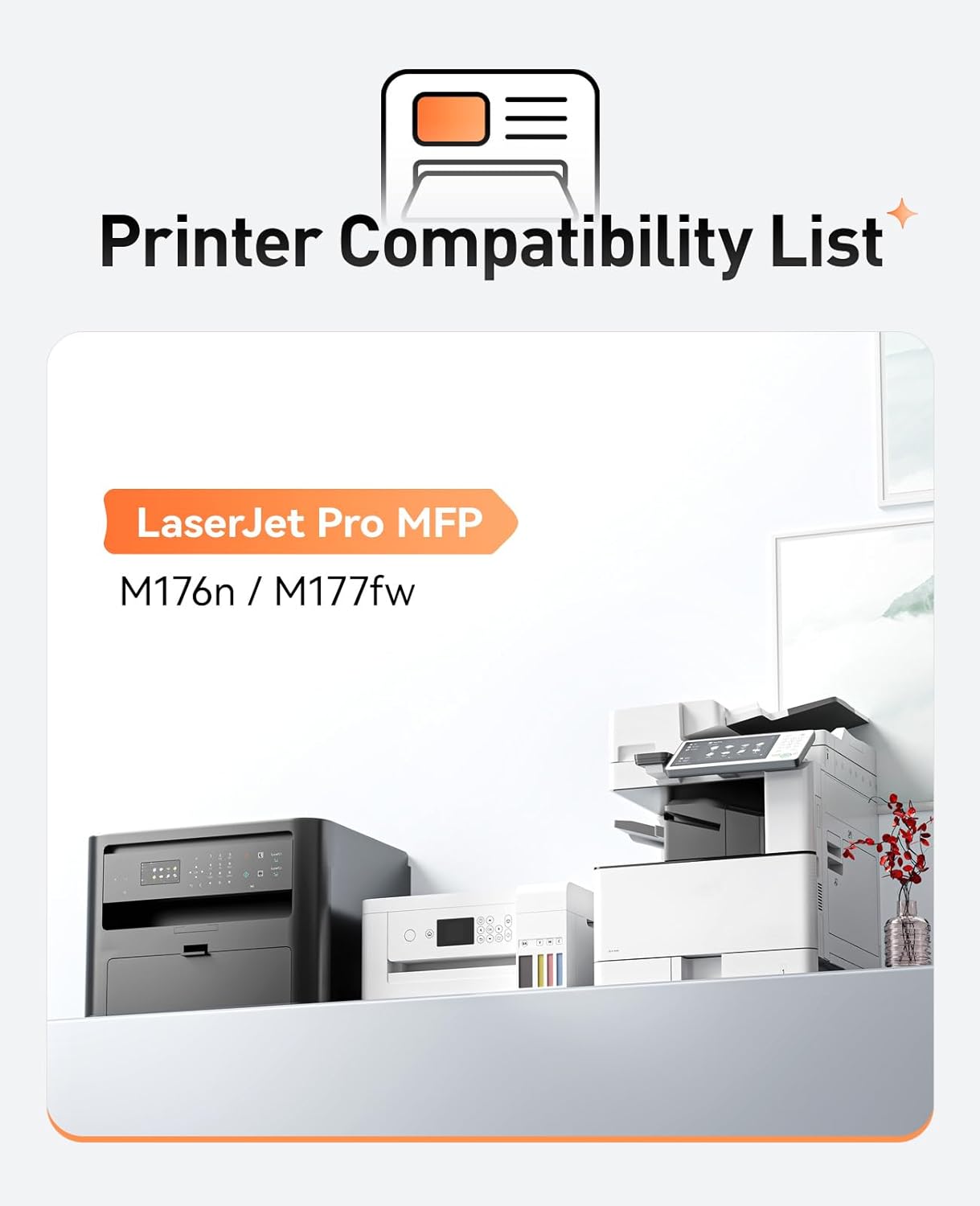 130A Toner Cartridge Set（4-Pack Black Cyan Yellow Magenta） High Yield Replacement for HP 130A CF350A CF351A CF352A CF353A Compatible with HP Color Laserjet Pro MFP M176n M177fw Printer Ink M176 M177