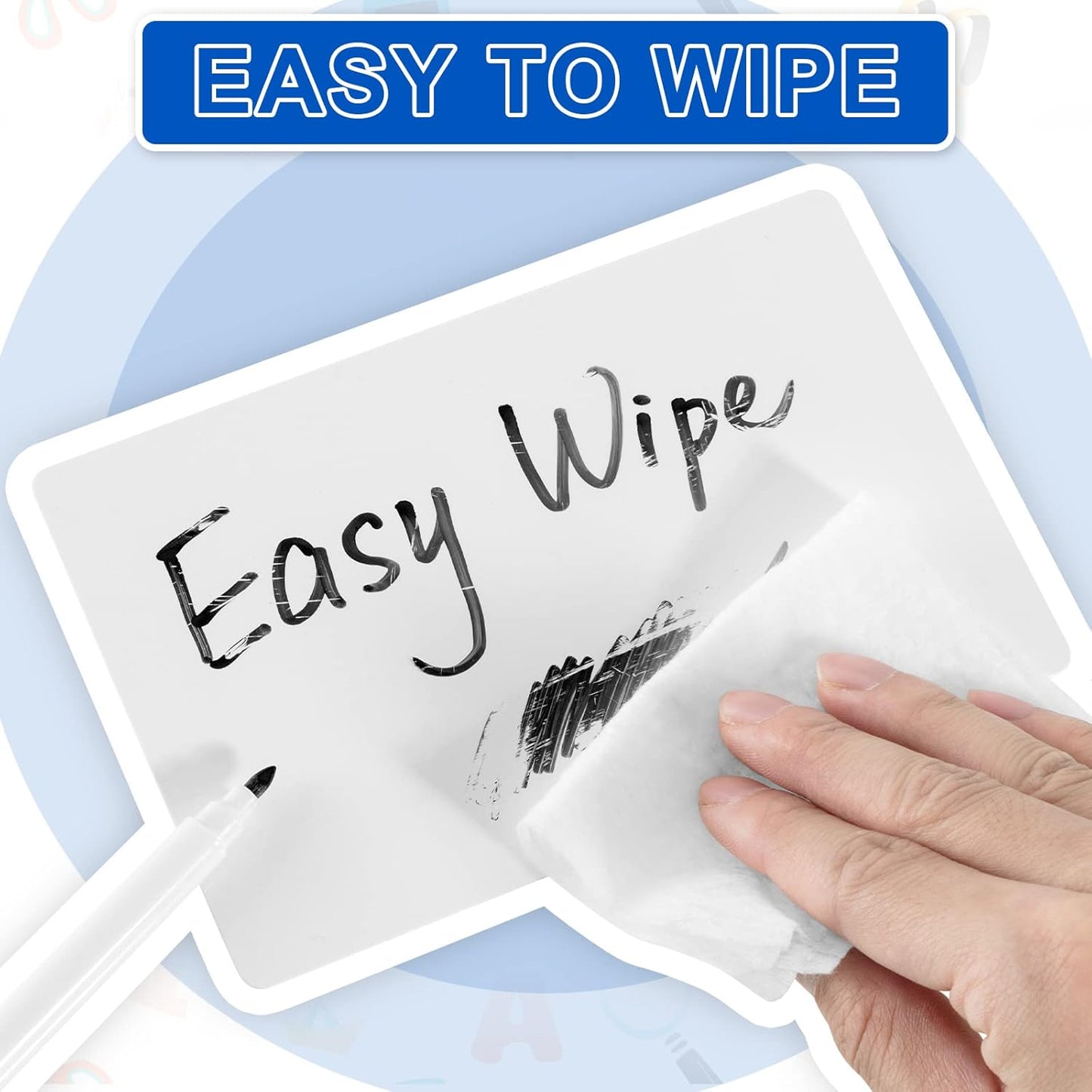 Harloon 100 Pcs Dry Erase Index Cards 4 x 6 Inch Laminated Reusable Dry Erase Note Cards Sheets for Office to Do List (White)