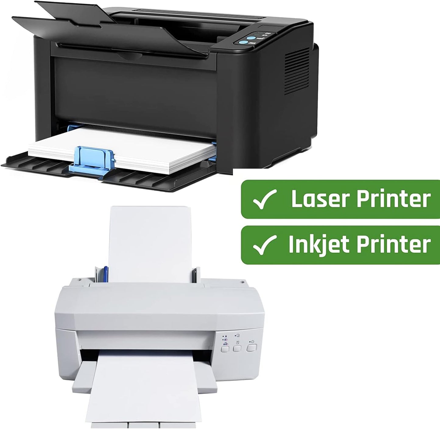 3-1/3" x 4" Shipping Address Labels 3000 Label Stickers Paper for Laser/Inkjet Printer 6 per Page Printable Mailing Labels, FBA Box Labels - Matte, 500 Sheets