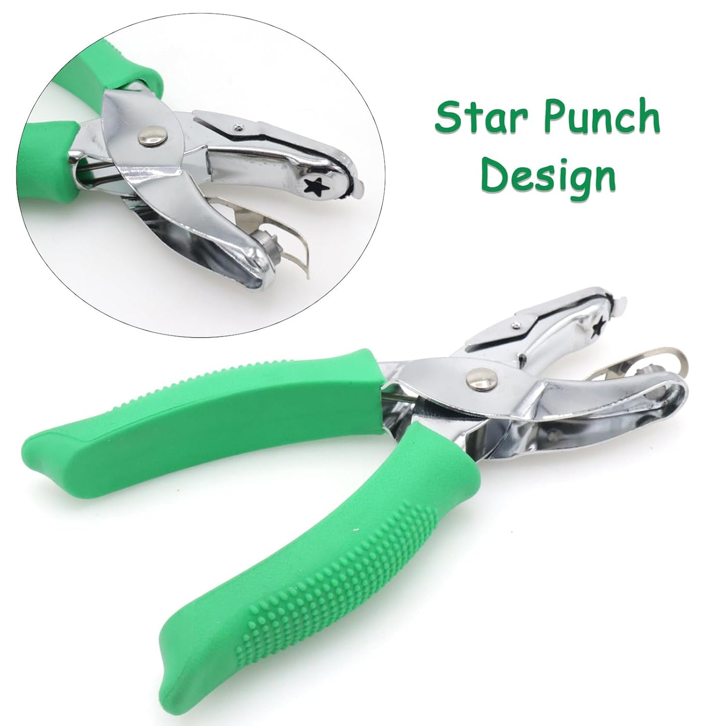 Handheld Star Shape Hole Punch, 1/4 Inch Hole Size, Craft Paper Puncher, Single Pack, Ideal for DIY Projects and Office Use